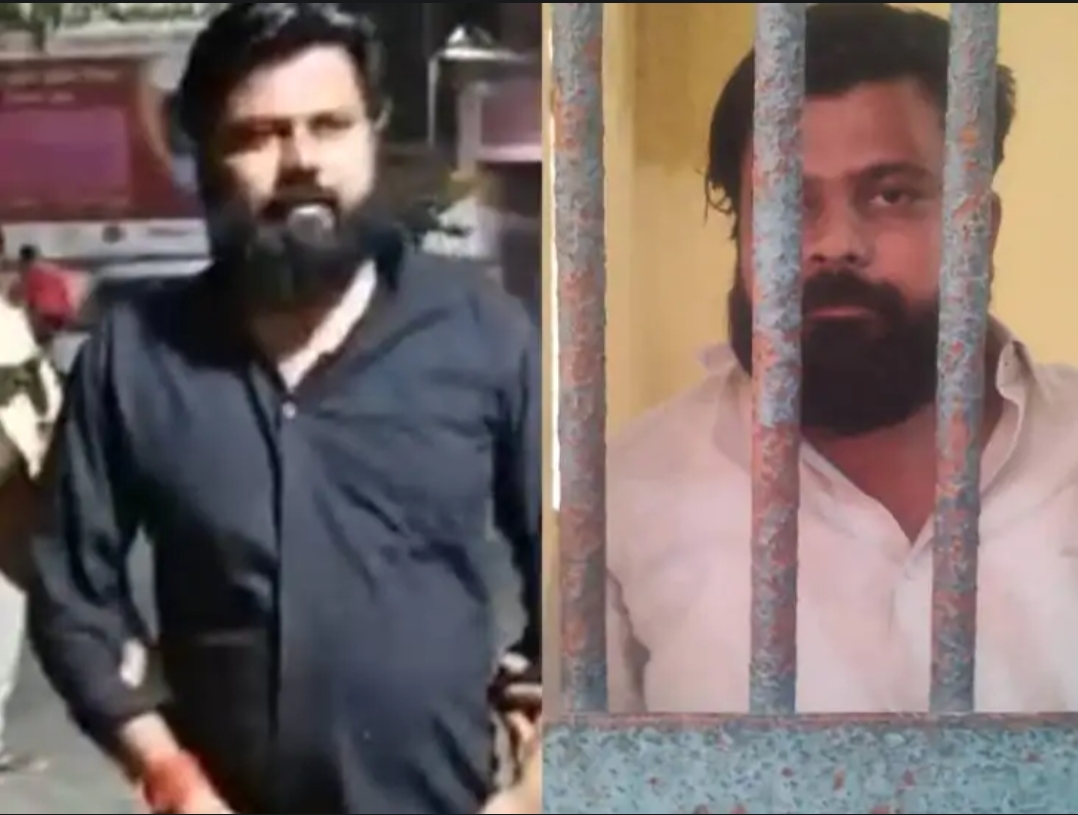 शाहपुर थाने में बंद मनबढ़ गोल्डेन साहनी, खुद को बताता है मंत्री संजय निषाद का भतीजा।