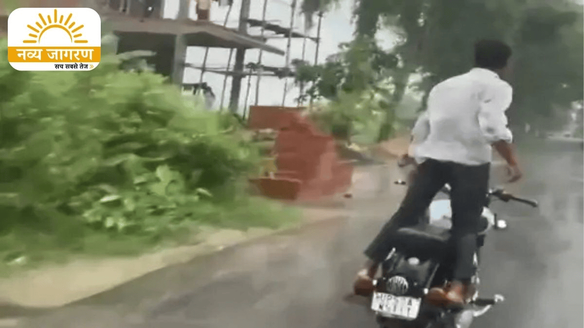 पुलिस ने काटा पांच हजार का चालान, बाइक सवार की तलाश जारी