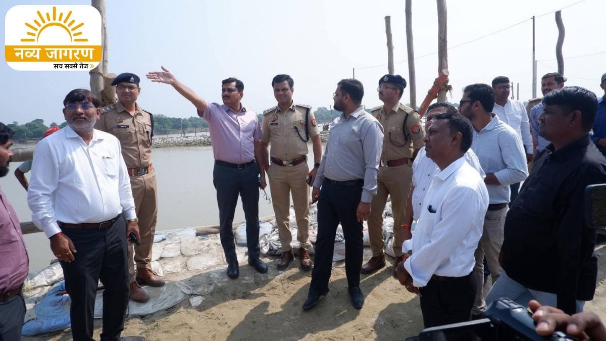 मूर्ति विसर्जन स्थल का किया निरीक्षण, प्रकाश व्यवस्था दुरुस्त करने के दिए निर्देश