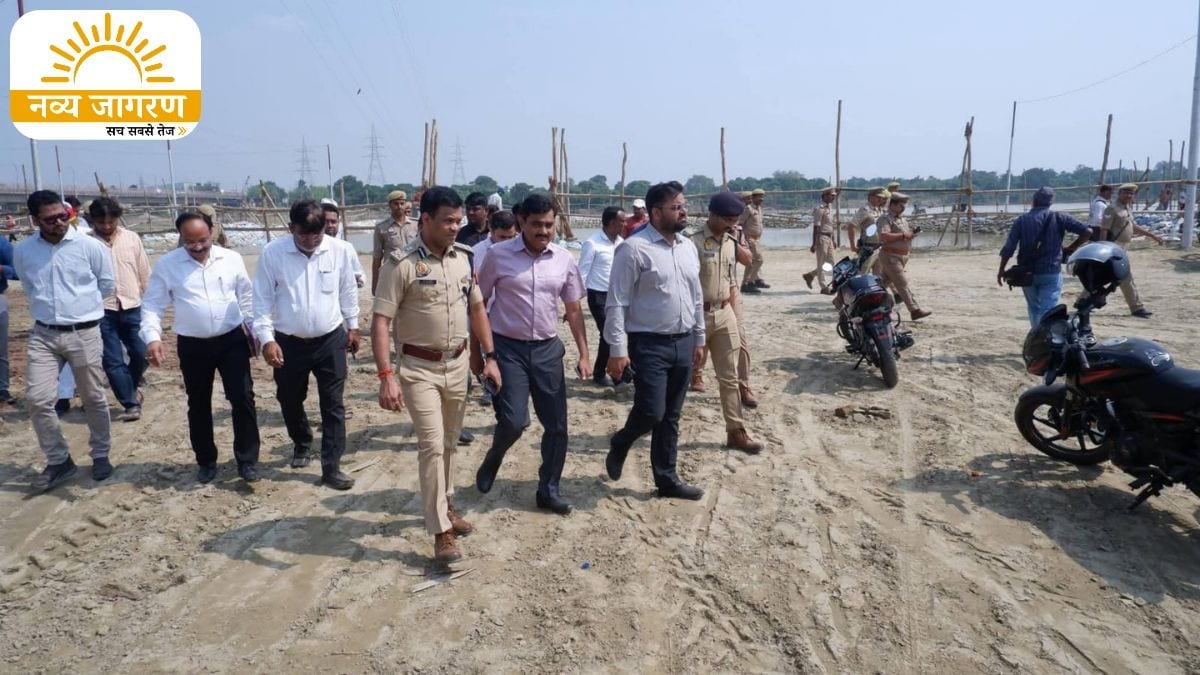 मूर्ति विसर्जन स्थल का किया निरीक्षण, प्रकाश व्यवस्था दुरुस्त करने के दिए निर्देश